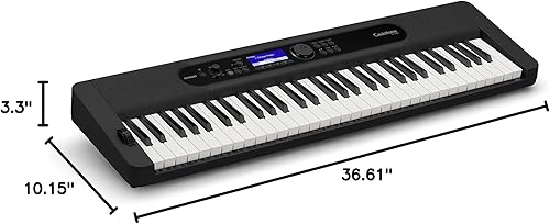 Miniatura 10 de Casio Paquete de teclado portátil de 61 teclas CT-S400 con soporte ajustable, banco, auriculares, pedal de sostenimiento, libro de instrucciones,