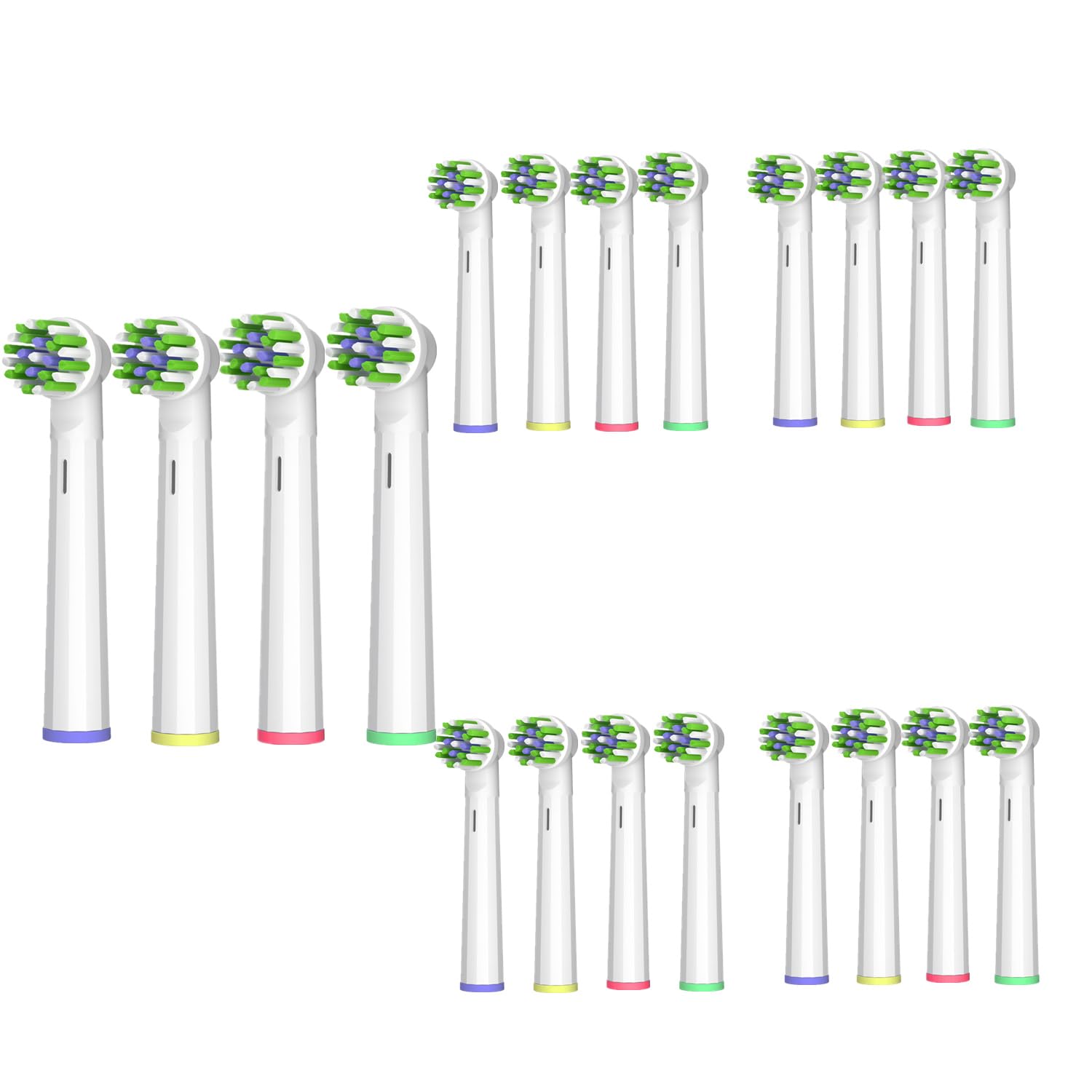 Photo 1 of Replacement Toothbrush Heads Compatible with Oral-B Braun Pro 500/1000/1500/3000/3757/5000/7000/7500/8000, Professional Electric Brush Heads for Oral B Replacement Heads Refill,20 Pcs