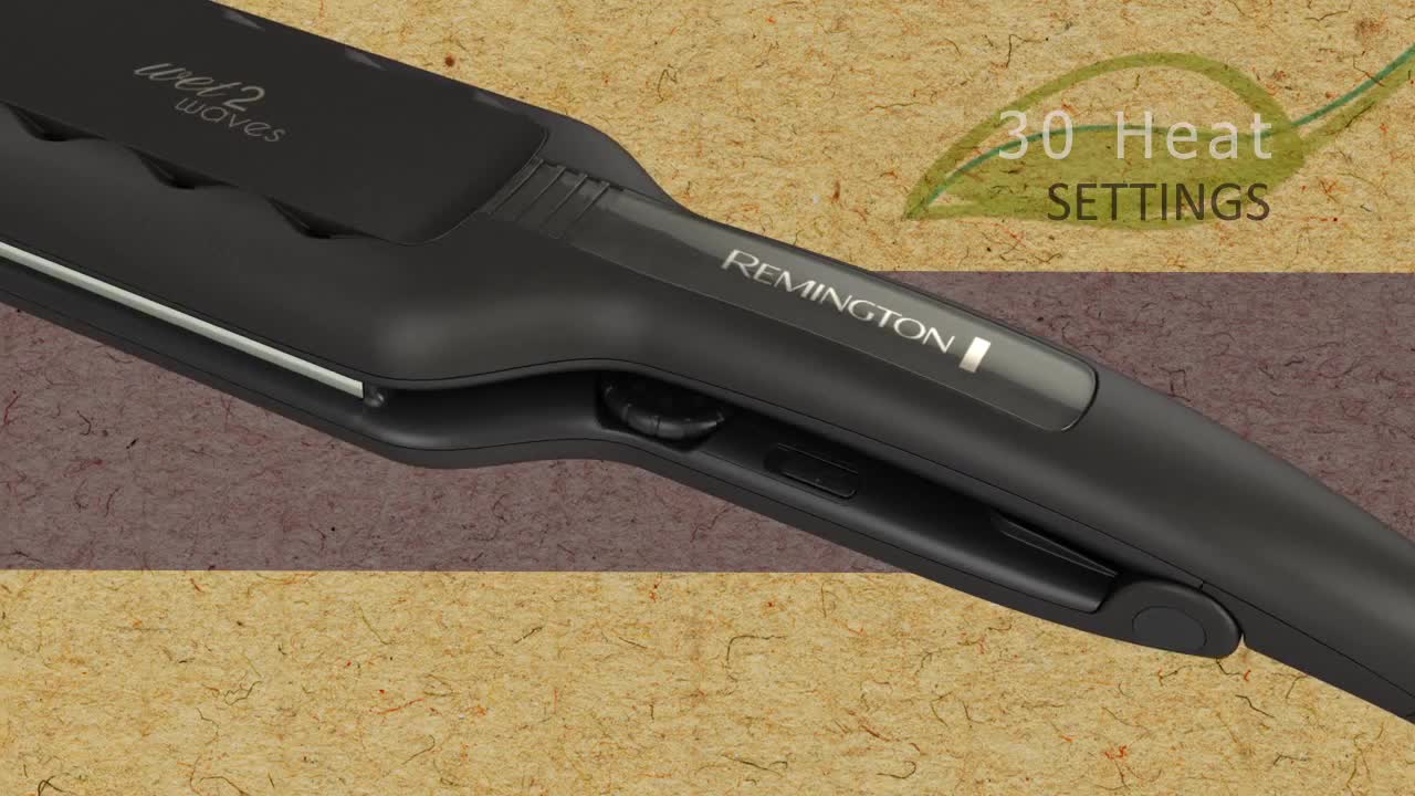 Remington wet 2 waves ヘアアイロン新品 Remington S7280 Wet 2 Waves Hair Waver, 2-inch, Brown