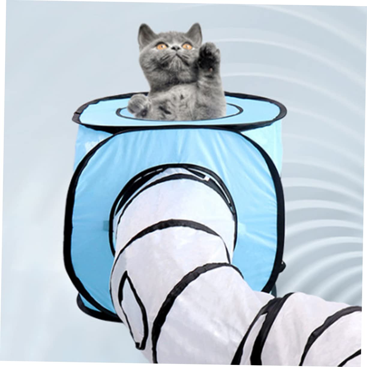 Toyvian Tunnel pour Chat Pliable Forme de S Jouet Interactif et Amusant pour Chats et Chatons