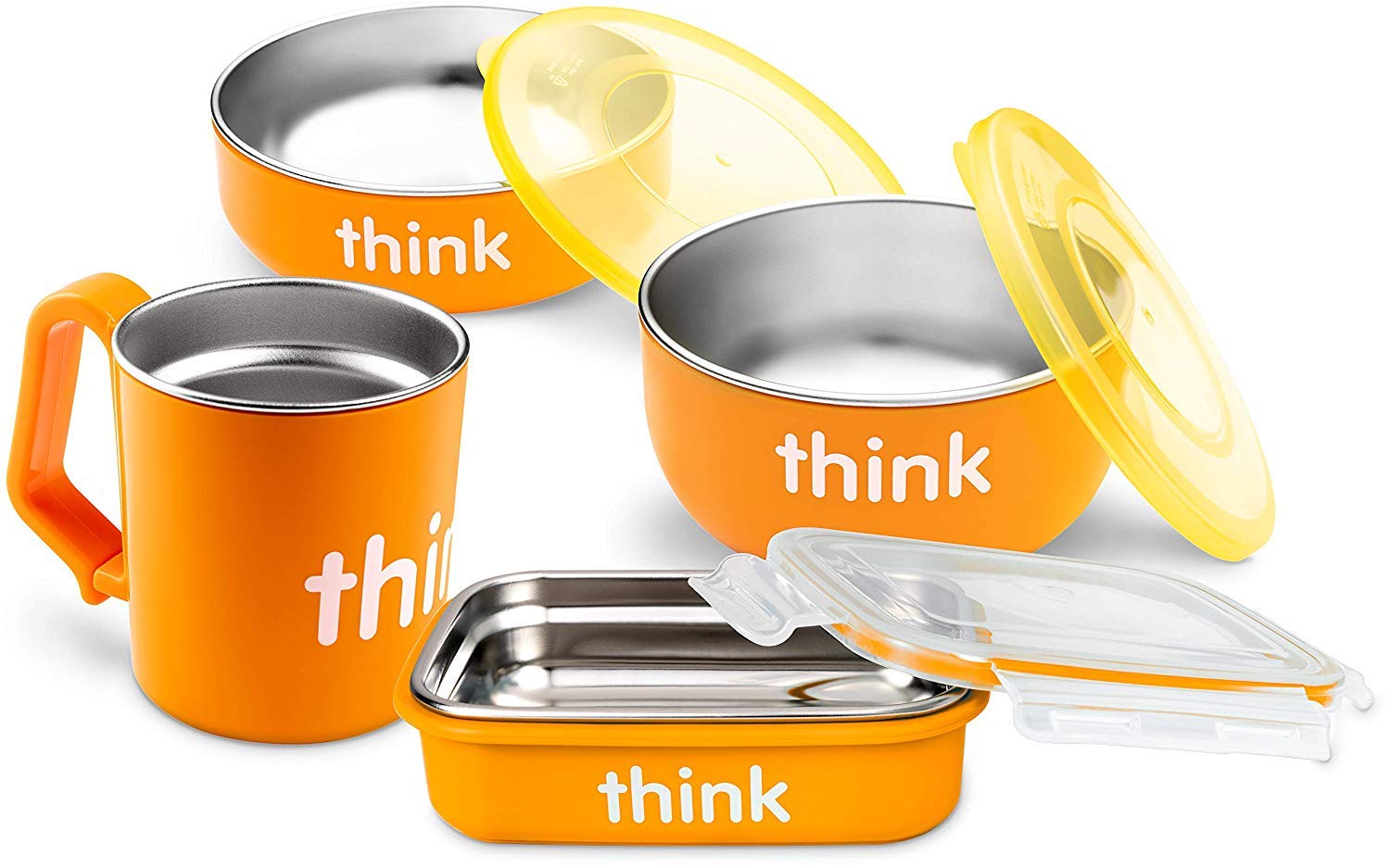 Thinkbaby Complete BPA Free Feeding Set, Orange, 6 Months