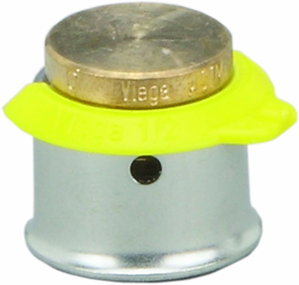 Viega 95141 PureFlow Zero Lead Bronze PEX Press Test Plug with 3/4-Inch Press, 600-Pack