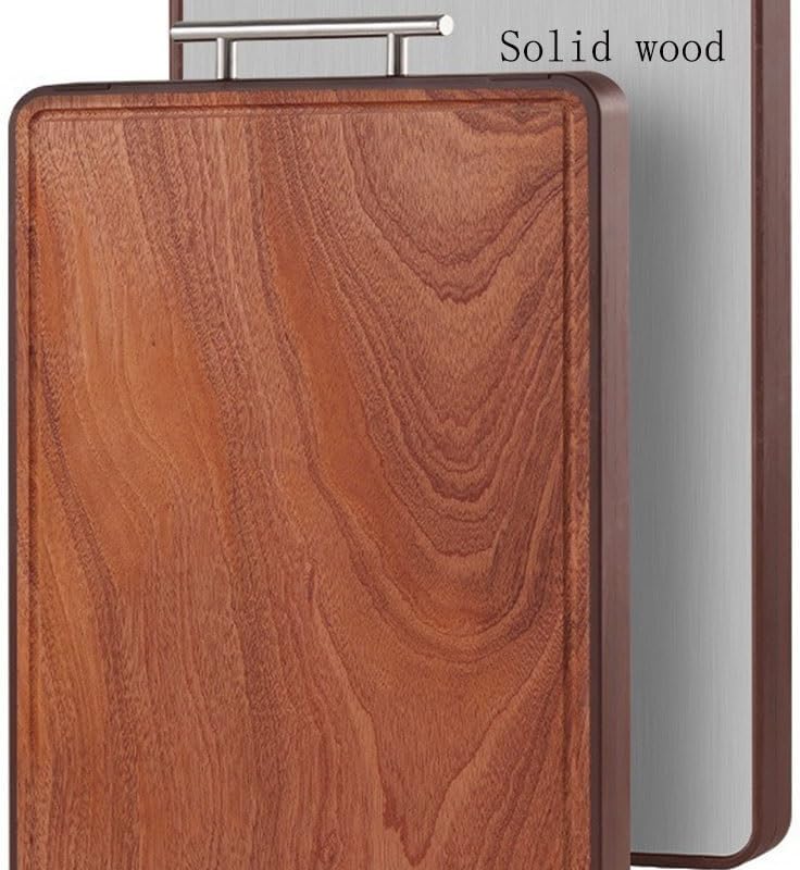 Kitchen Chopping Board Household Stainless Steel Sided Solid Wood Hotel Cutting