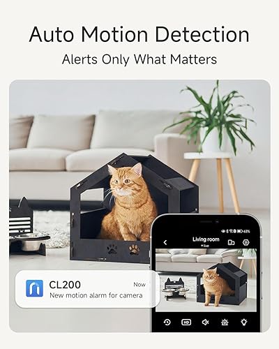 Miniatura 6 de Noorio Cámara de videollamadas de dos vías 5G, cámara para mascotas 2K con aplicación de teléfono, cámara PTZ de 360 con altavoz, visión nocturna a