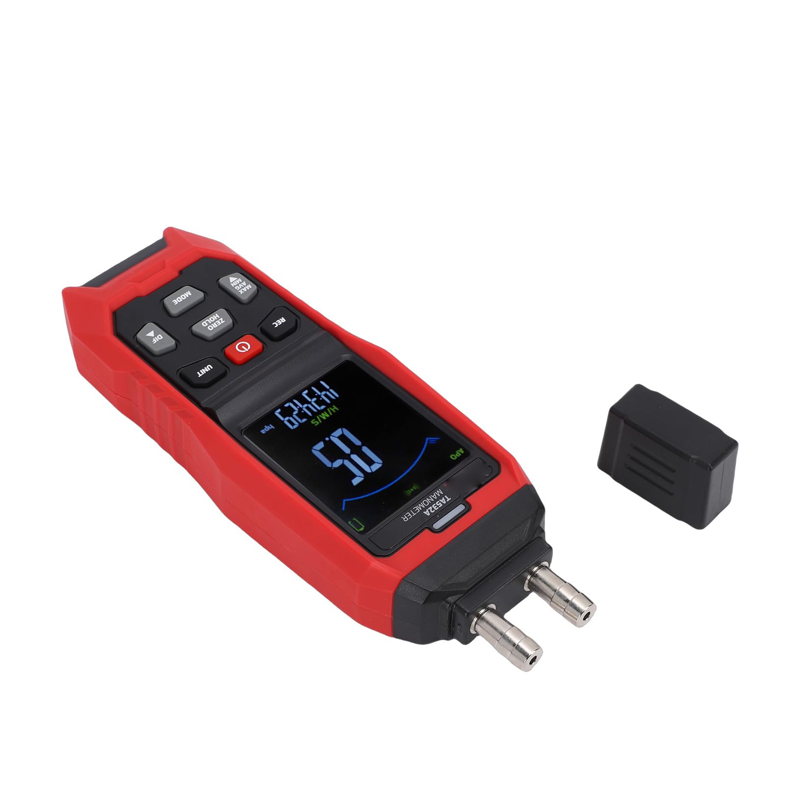 Manómetro Probador de Presión de Gas, Manómetro Diferencial Digital con Pantalla LCD Retroiluminada, de Doble Puerto para Laboratorio Industrial de Frenado de Automóviles HVAC
