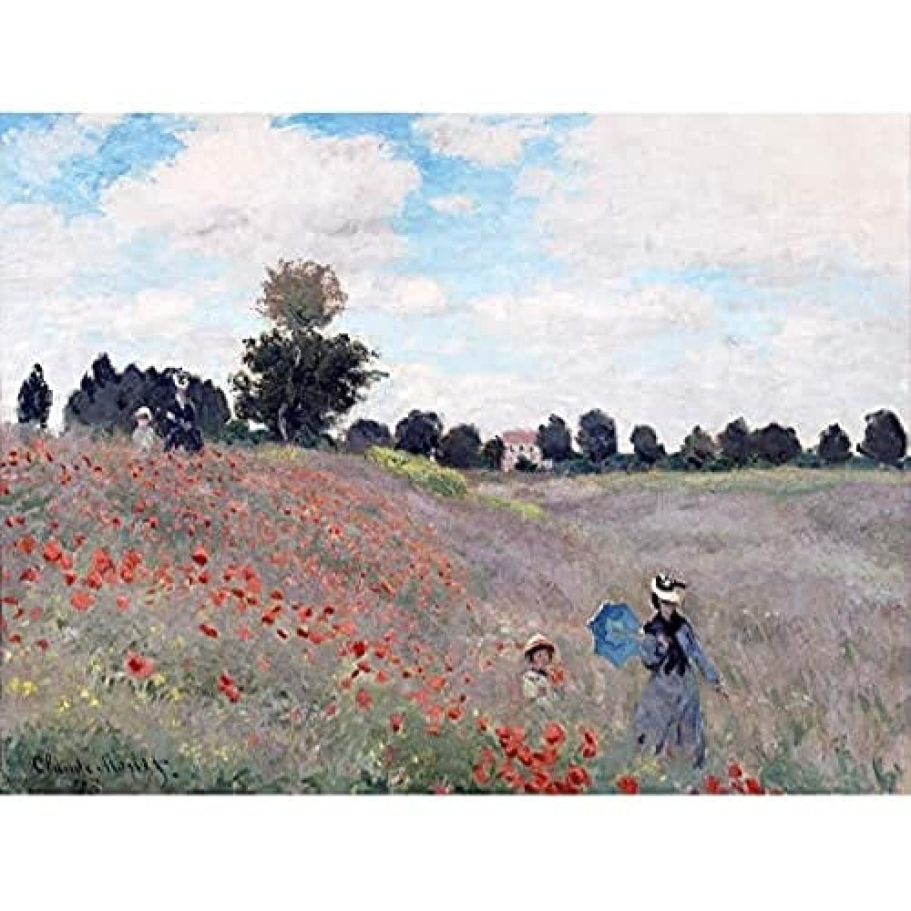 Claude Monet Poppy Field Stroll Unframed Wall Art Print Poster Home Decor Premium