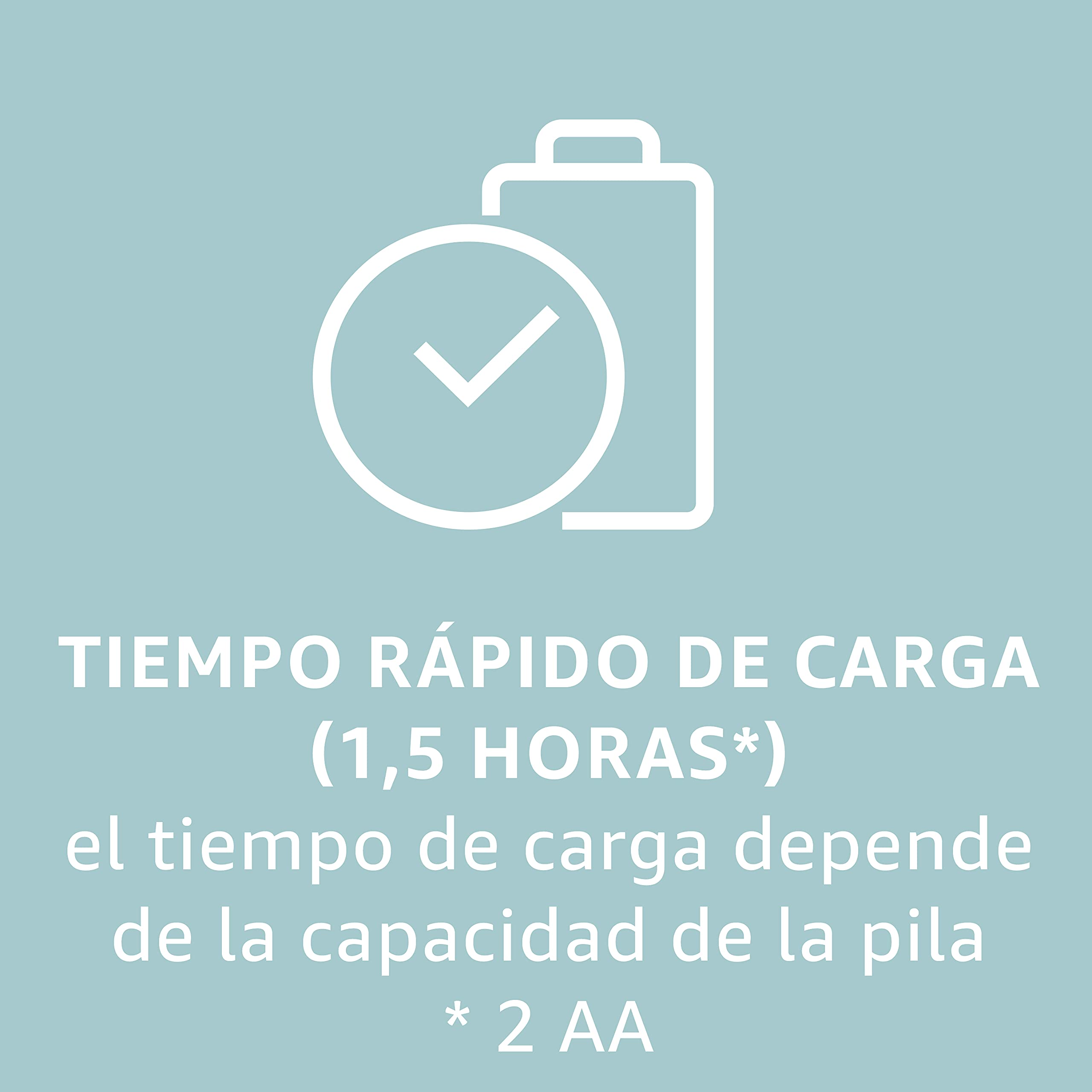 Panasonic eneloop, Cargador rápido inteligente, para 1-4 pilas de Ni-Mh AA/AAA, con indicador de carga LED y mecanismo de control para cada celda, incl. 4 pilas eneloop, AA Mignon, mín. 1900 mAh, 2100 ciclos de carga