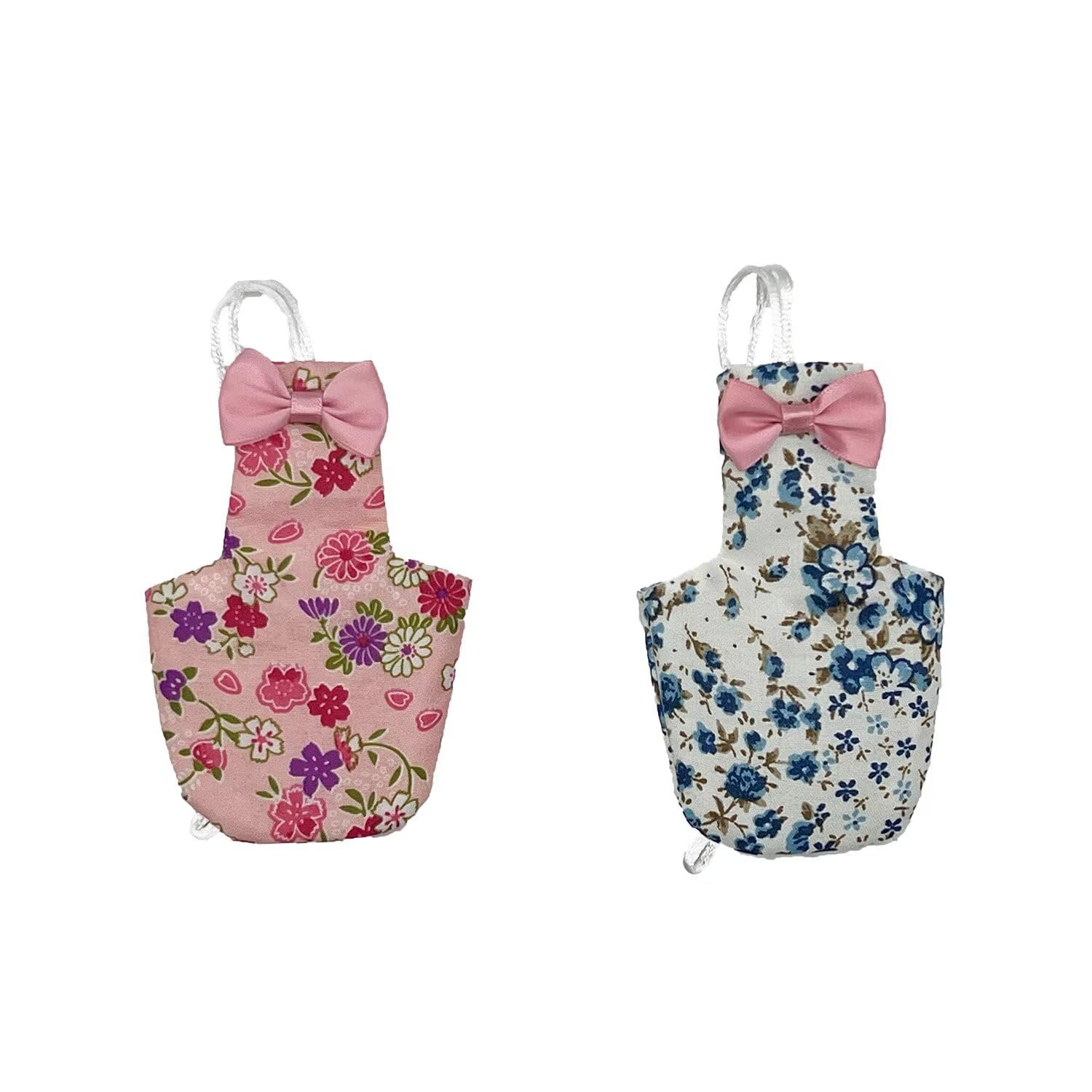 2 PCS Cute Birds Suit Parrots Holiday Reusable Pink&Blue Decoration Pet Bird Clothes for Parrot Pet Chicks