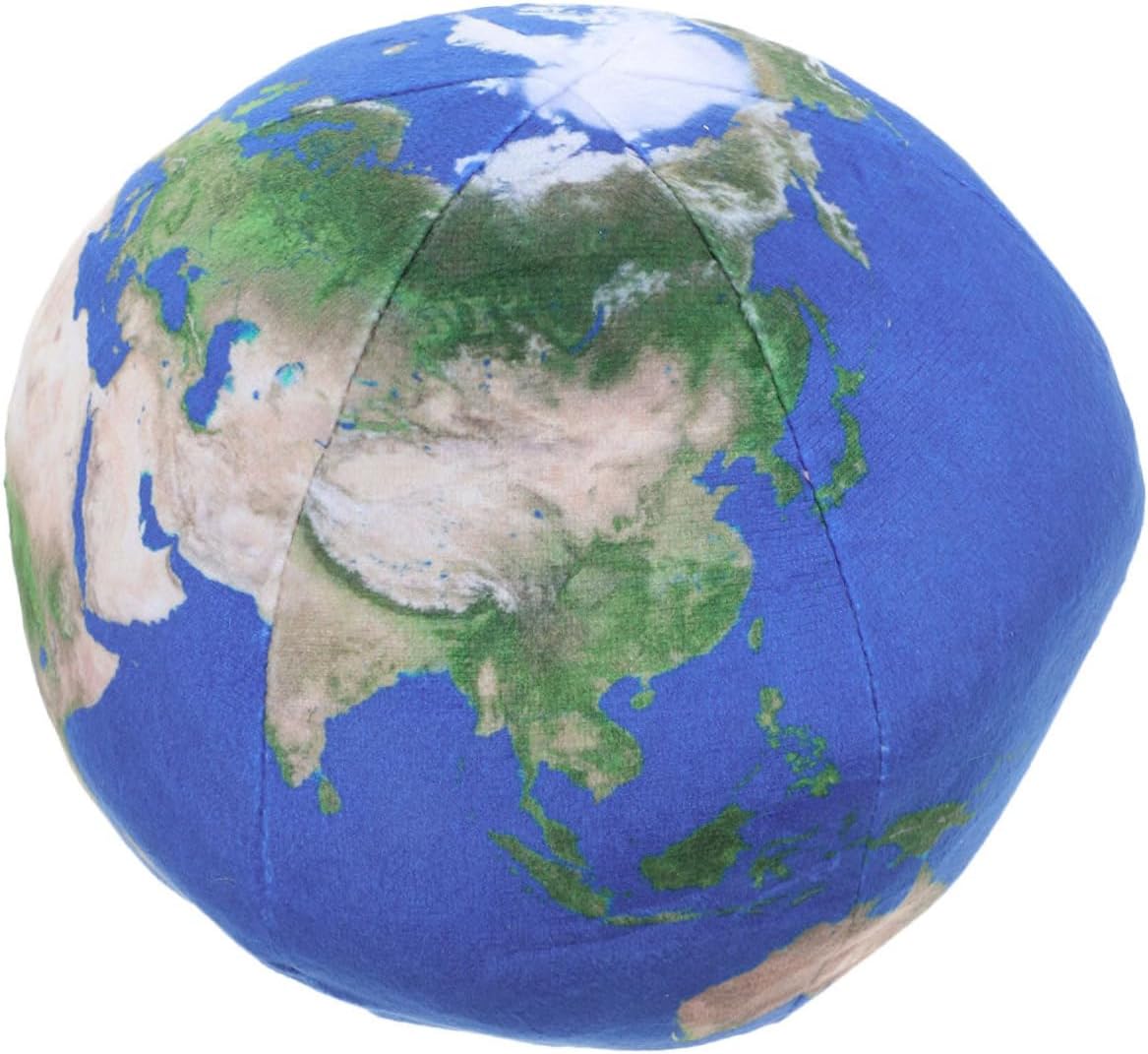 VICASKY Soft Plush Earth Planet Ball Pillow Cozy Decorative Throw Cushion for Home Sofa Bedroom Hotel Use Removable Cover Easy Maintenance