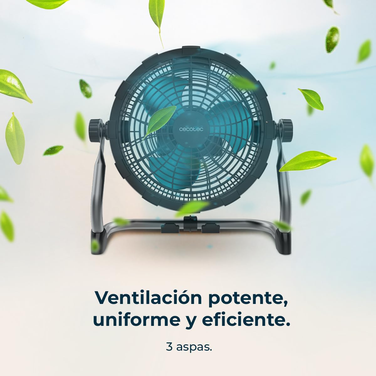 Cecotec Industrieller Bodenventilator Proindustry Portable.12000mAh,Durchmesser 25,4 cm, 9 Geschwindigkeiten Leistungsstarker Akku,Robustes Design,Verstellbare Neigung,Schutzgitter,Einfacher Transport