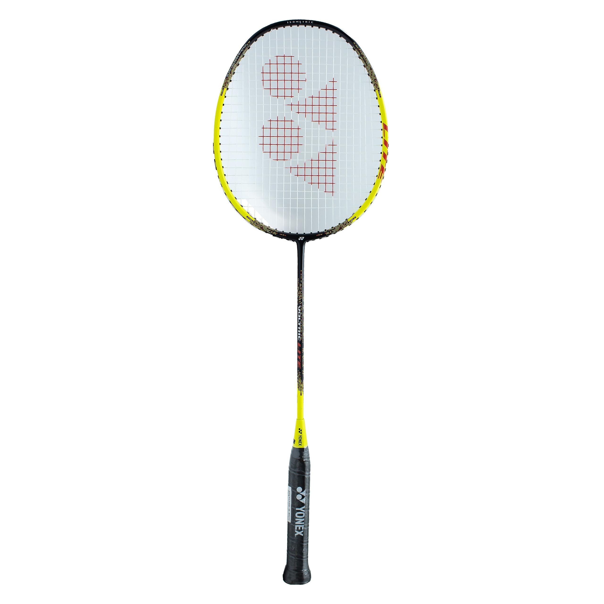 Voltric Lite Badminton Racquet, 4UG5 Weight/Grip Size, Black/Yellow