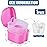 KISEER Pink Denture Bath Case Cup Box Holder Storage Soak Container with Strainer Basket for Travel Cleaning