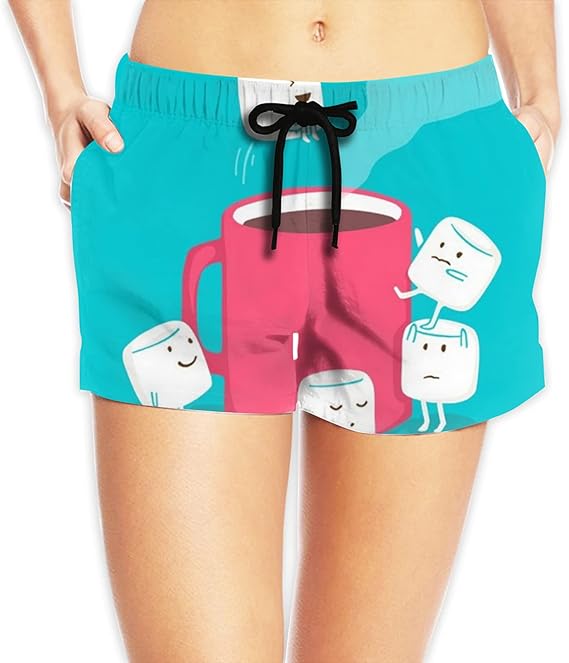 Amazon Co Jp 面白いコーヒーカップ レディース カジュアル ショーツ 水陸両用 おしゃれ ビーチパンツ 速乾 水着 人気 スポーツショーツ ファッション
