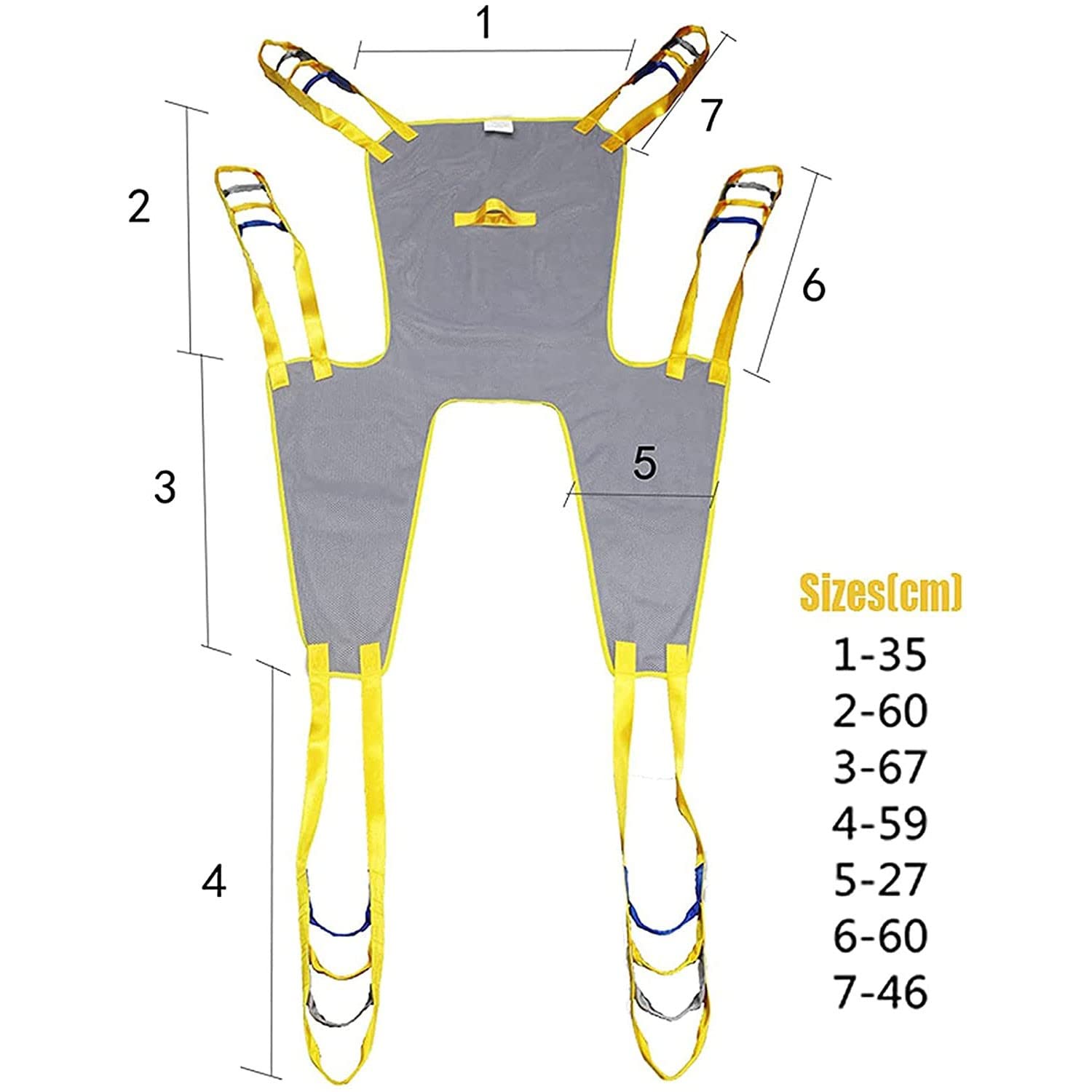Multiuso Regolabile Imbracatura Standard per Sollevatore Disabili e Anziani Modello, Sollevare Sling sollevatori di pazienti, Medical Handicap Four Point Sling