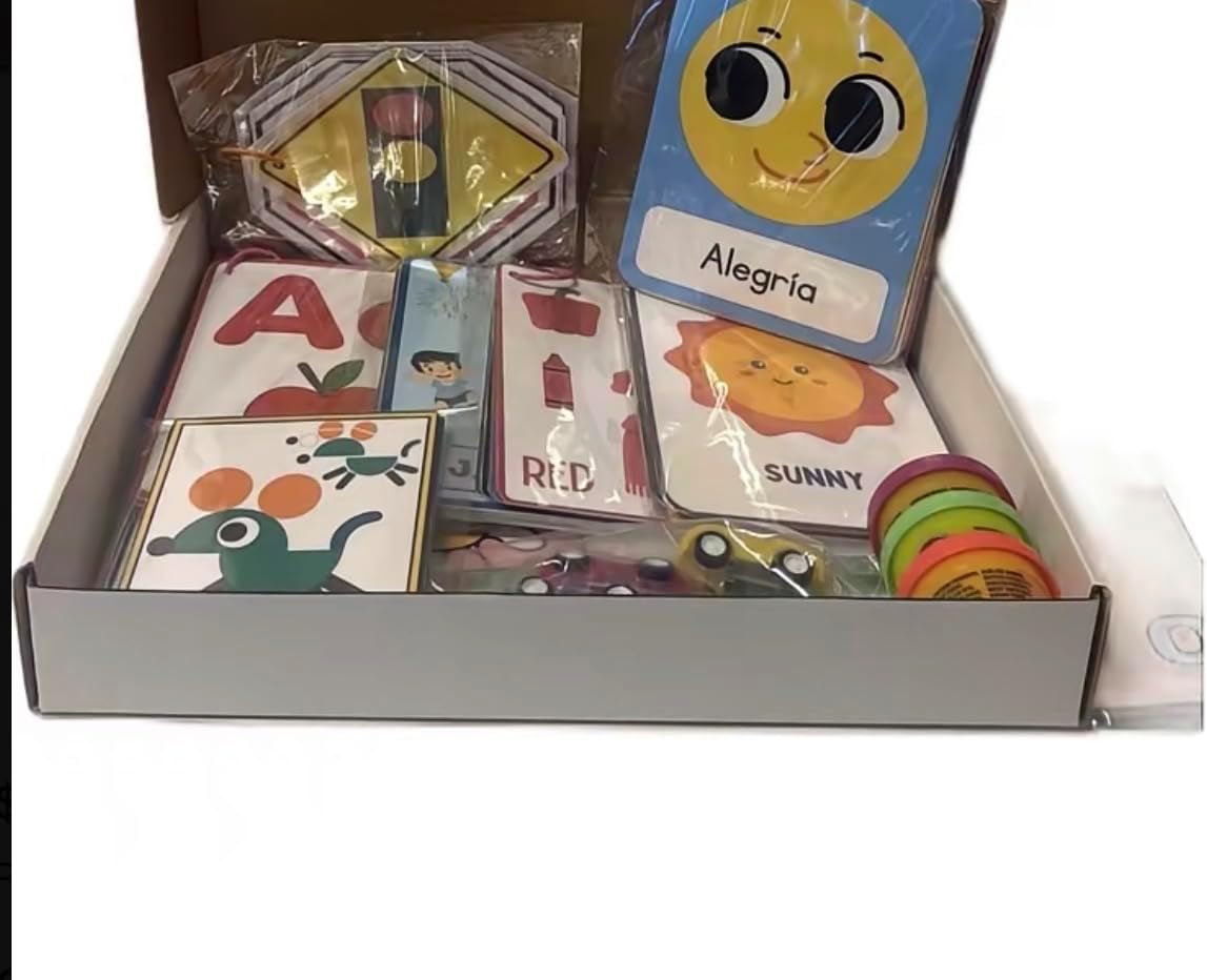 Caja de Apoyo Visual, Educational Learning Box with Visual Support Cards and Activities