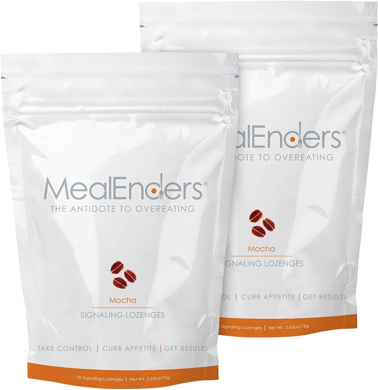 MealEnders Cravings Control Lozenges | Stop Overeating, Curb Cravings and Reduce Snacking | 25-Count Bag (2-Pack) (2X Mocha)
