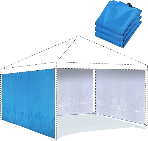 REDCAMP Toldo instantáneo de 10 x 6.2 pies para toldo desplegable de 10 x 10 pies, paquete de 3 paredes solares, color azul