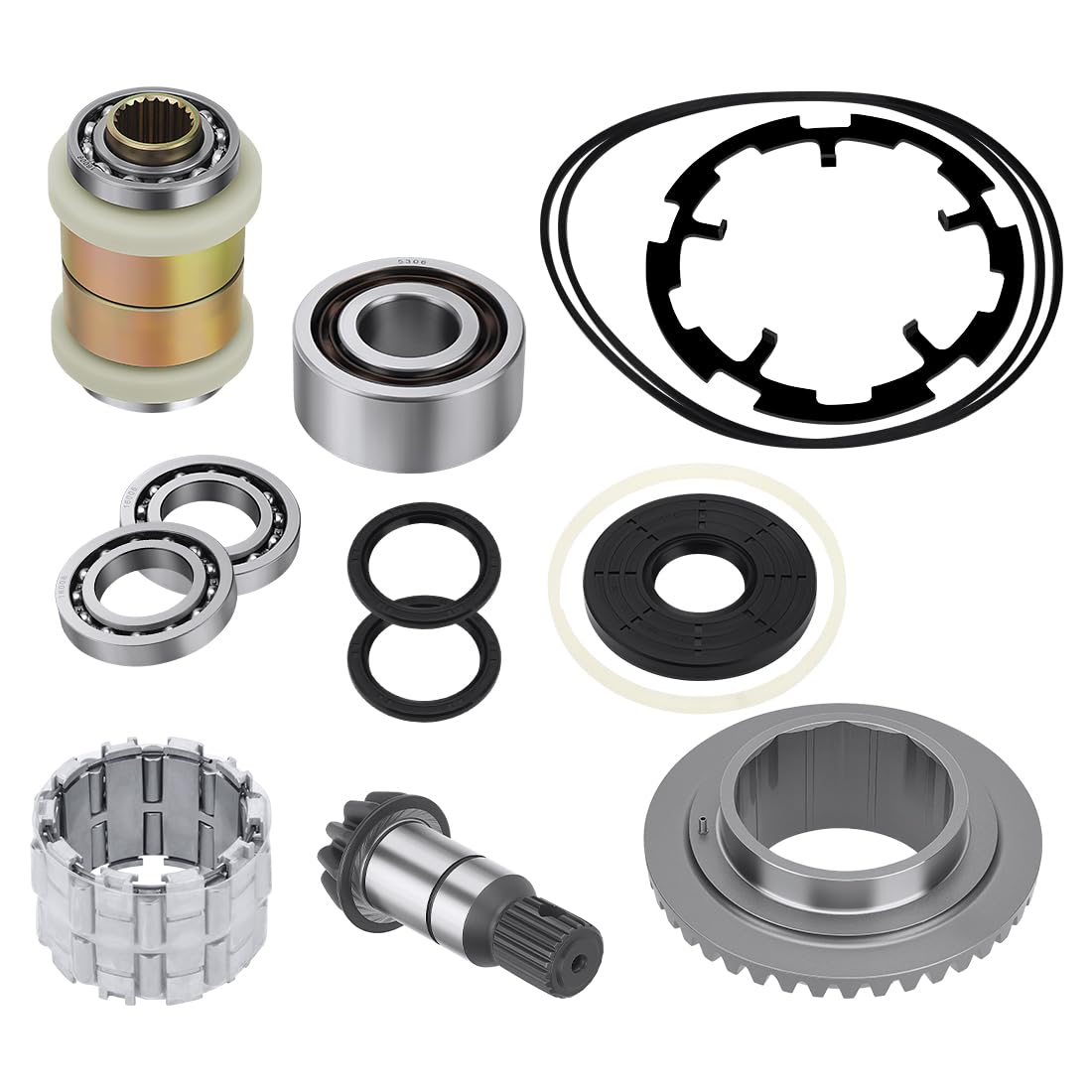 Kit pignon et couronne de différentiel avant pour Polaris | pour Polaris RZR Ranger Sportsman 325 570 800 900 100 2011-2017 avec moyeu, cage de rouleaux et plaque d’induit 3235441