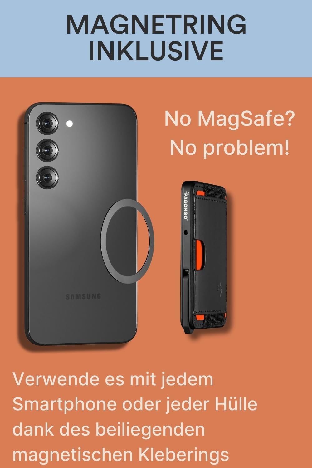 Magsafe Wallet für iPhone | aus Aluminium mit Schnellzugriff | 7 Karten & Bargeld, RFID Schutz, für iPhone 16/15/14/13/12 Magsafe Kartenhalter
