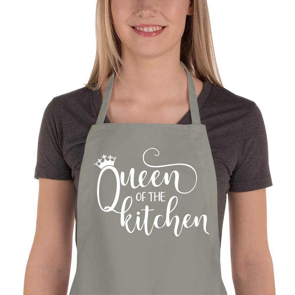 Saukore Funny Apron for Women, Cute Kitchen Chef Aprons with 2 Pockets for Cooking Baking - Fun Birthday, Valentines Day, Mother's Day Apron Gifts for Mom Wife Girlfriend Aunt Grandma