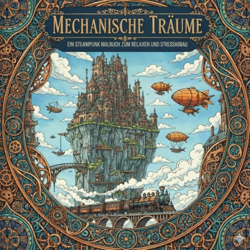 Ausmalbuch fuer Erwachsene zum Thema Steam-Punk: Zum Abschalten, Relaxen und zur Stressbewaeltigung