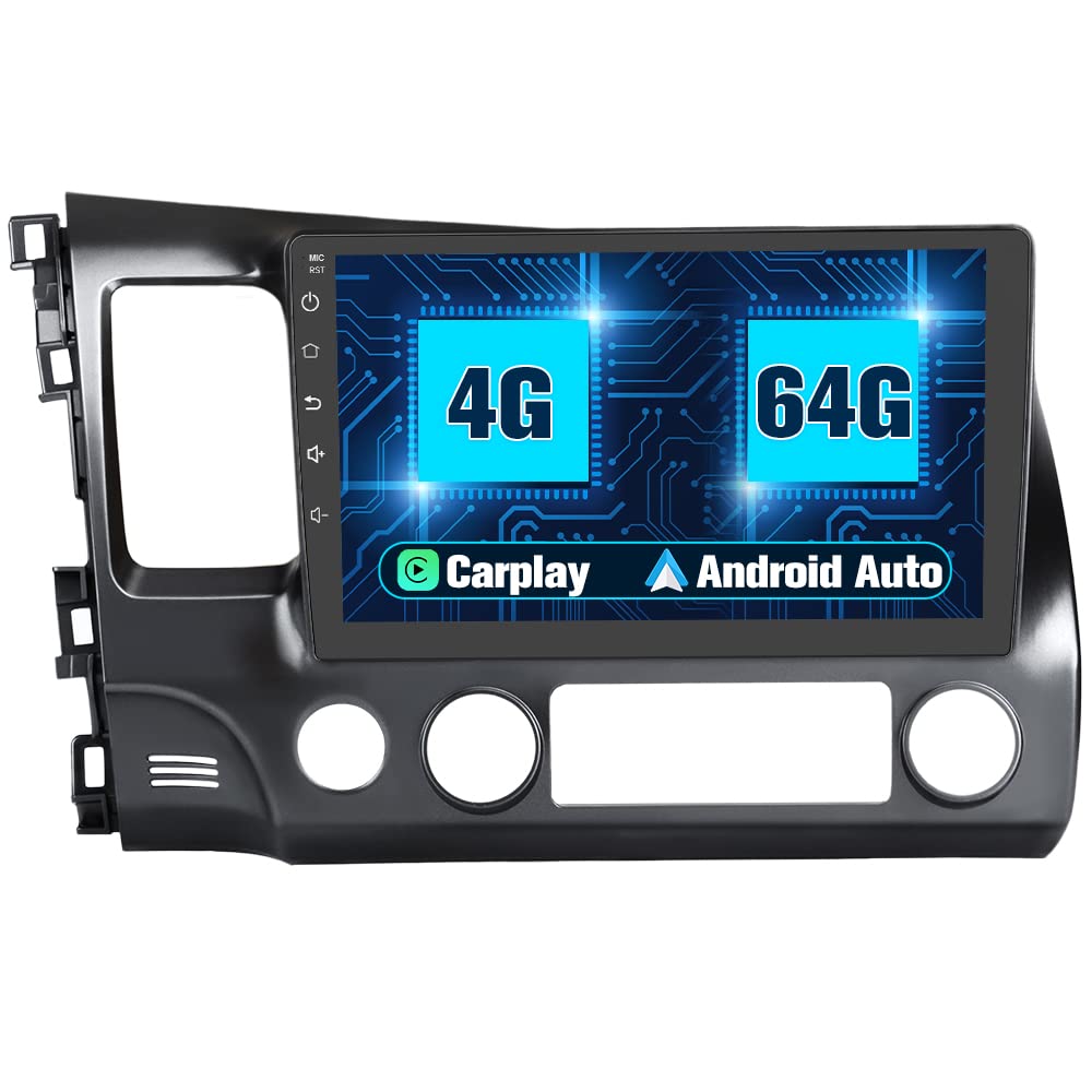 Before and After installation of AWESAFE PX6 Car Radio in Honda Civic