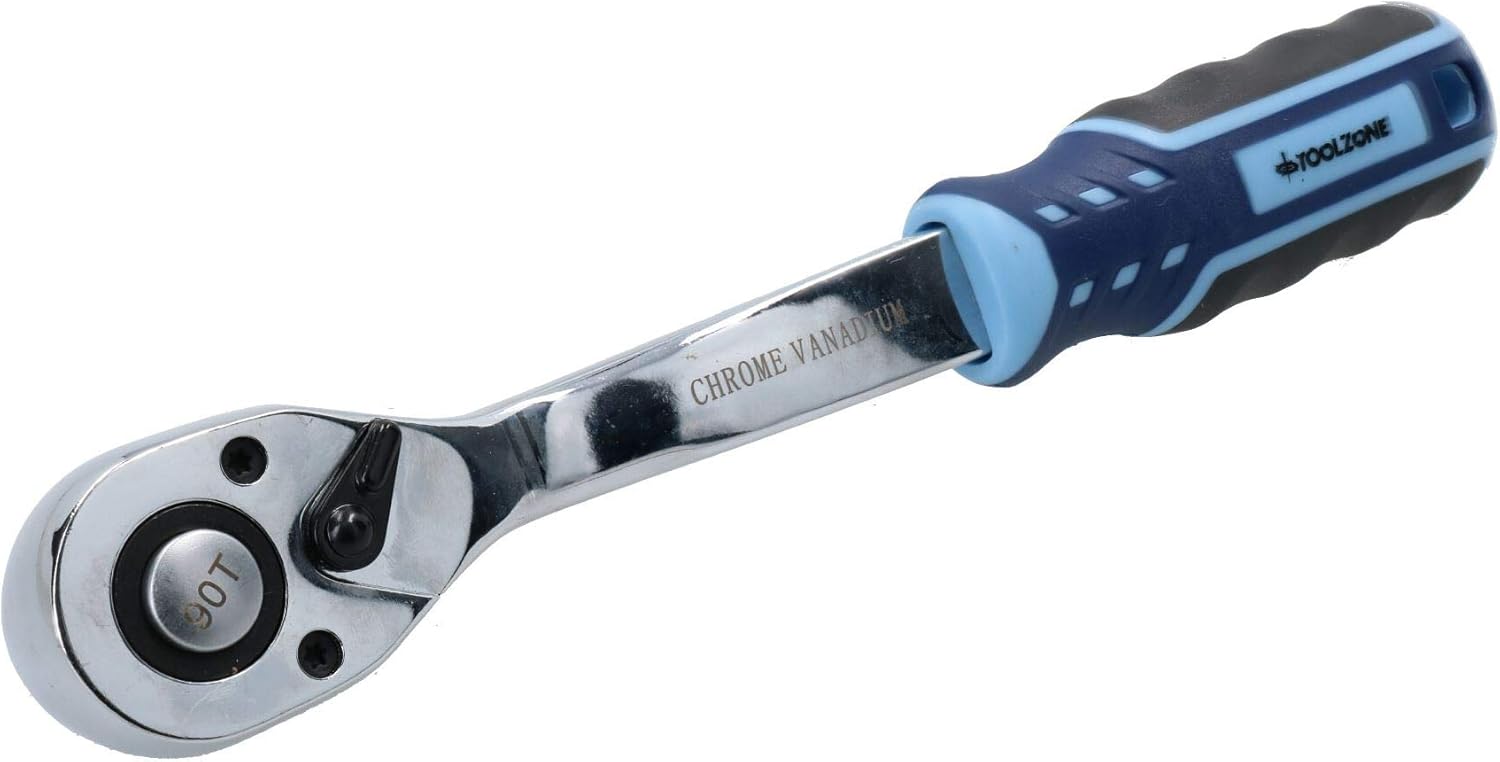 Extra Fine 90 Teeth Professional Ratchet 1/2"Dr Quick Release Socket Soft Grip