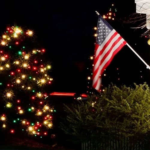 Miniatura 5 de JUSTPRO - Tira de luces multicolor de alambre blanco de 21.6 pies, 100 luces incandescentes de Navidad, con certificación UL, mini luces de Navidad