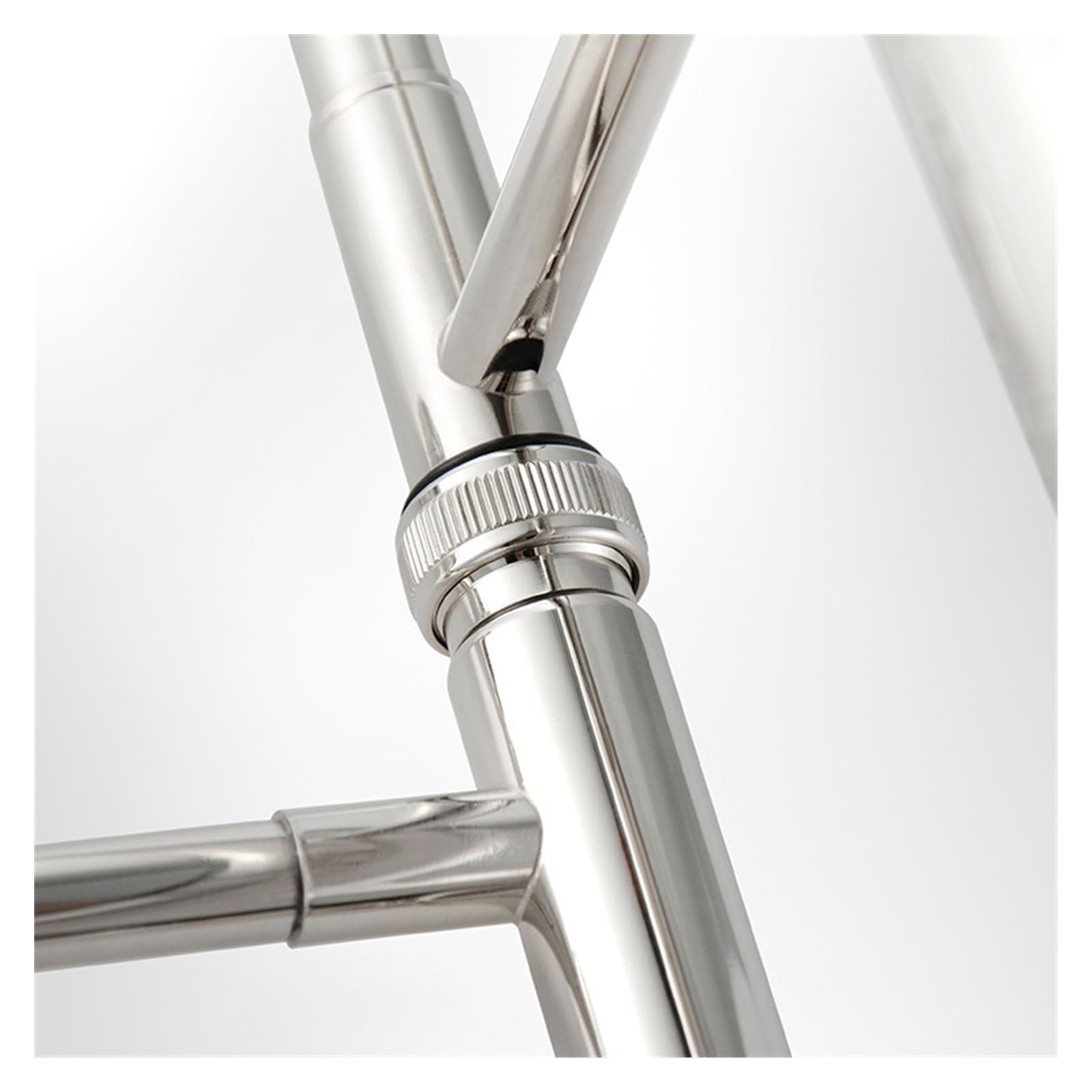 Trombone Alto En Laiton Nickelé, Ton Argent Bb, Avec Boîte De Rangement Et Embout Kit de Trombone