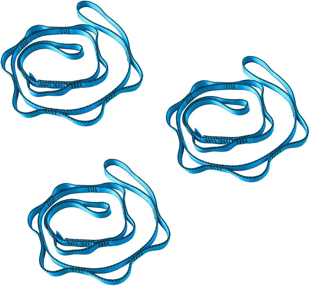 53 Inches Nylon Daisy Chains Rope Climbing Lanyard Straps Looped Strong Slings 23 kN Aerial Yoga Webbing