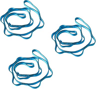 53 Inches Nylon Daisy Chains Rope Climbing Lanyard Straps Looped Strong Slings 23 kN Aerial Yoga Webbing