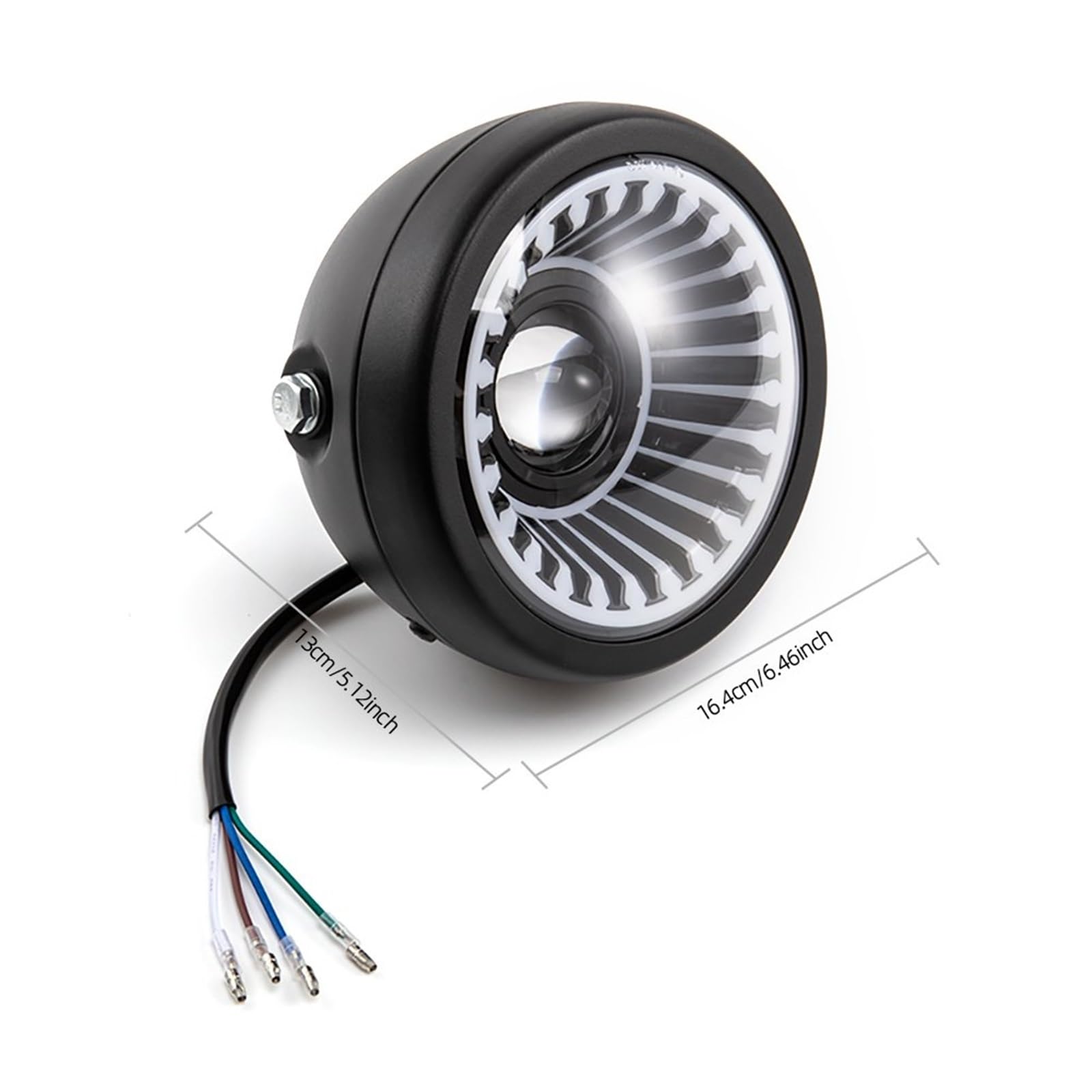 Faro Moto Universale Per Sporter Per Softtail LED Fendinebbia | Moto 6.5 '' Vintage universale LED RGB faro abbagliante e anabbagliante per Sporter per Softtail per Choppers per Custom