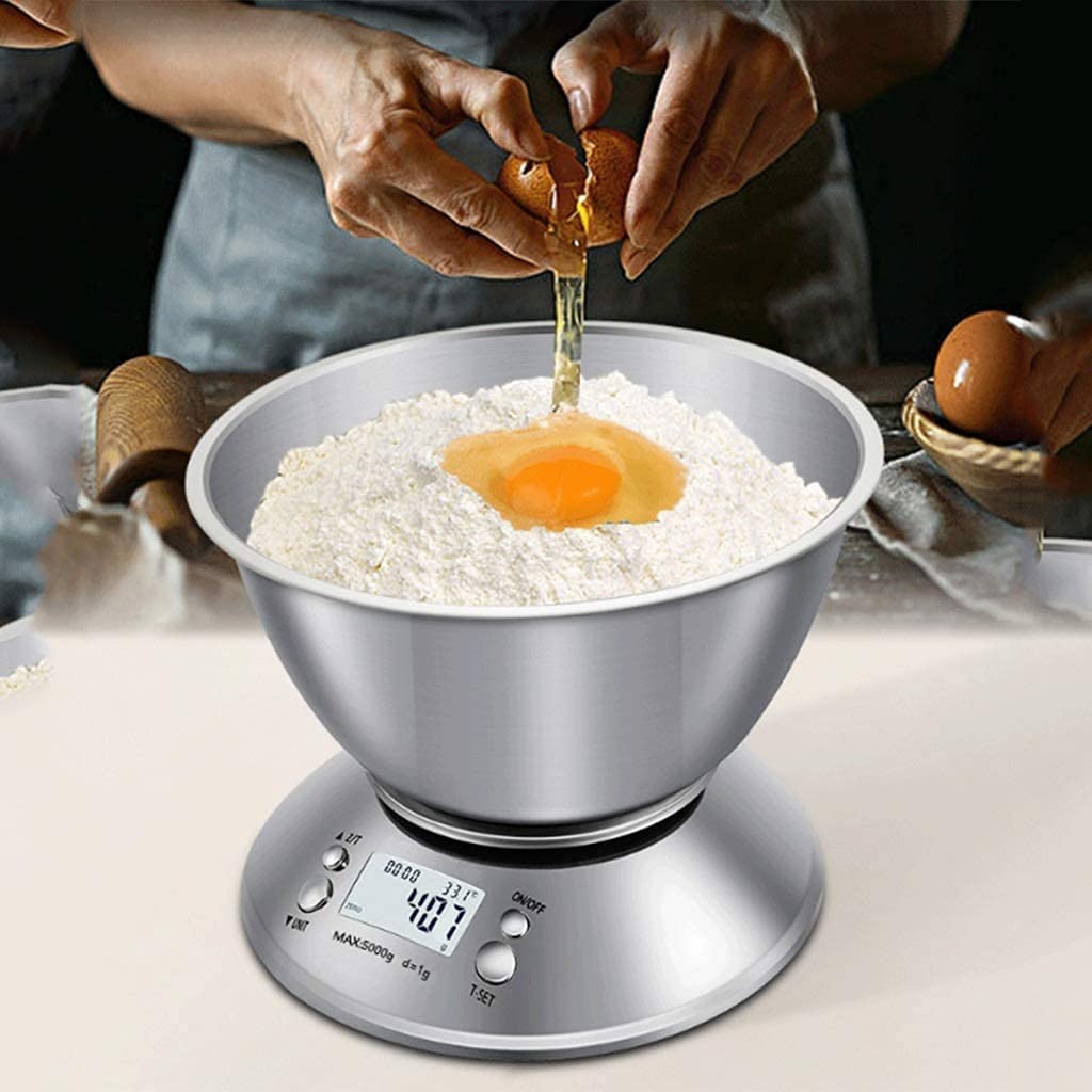 Wagi do żywności Wlectronic Cyfrowe wagi kuchenne, Mini waga do dokładnego ważenia, waga elektroniczna do gotowania żywności dla gospodarstw domowych Wagi (rozmiar: 3 kg/0,1 g
