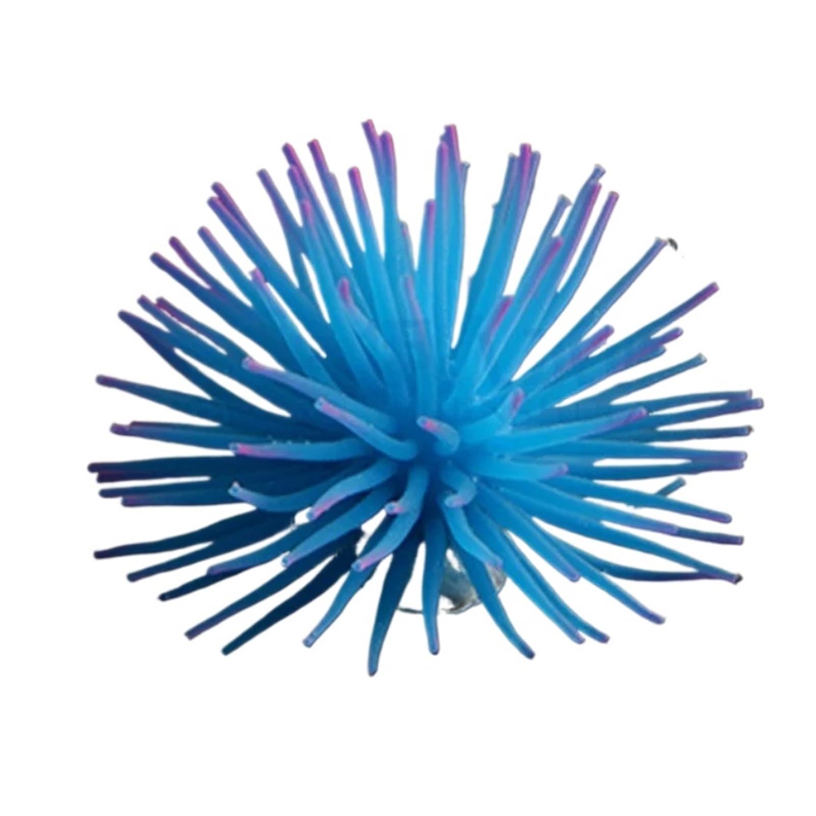 GHHZML Artificial Aquarium Plants Silicone Aquarium Fish Tank Artificial Coral Plant Underwater Decoration Colorful Ornament(Blue)