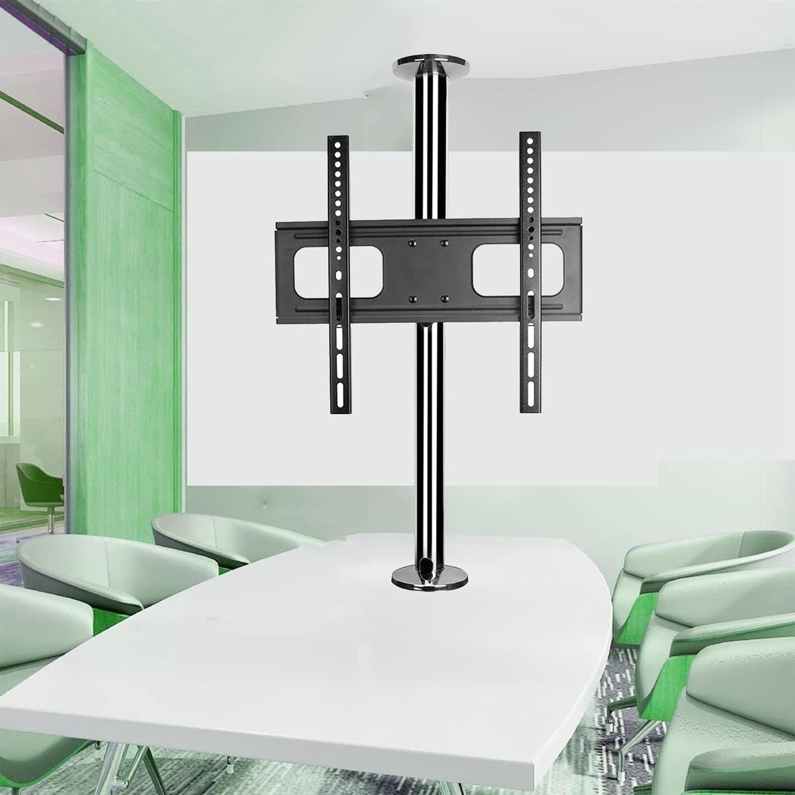 THEGA 32-65 Inch Partition Rotating Hanger, LCD TV Partition Wall Bracket, Video Wall Rotating Base 360 Degree Rotating Bracket, Height Adjustable LCD TV Floor Stand(66-82cm)