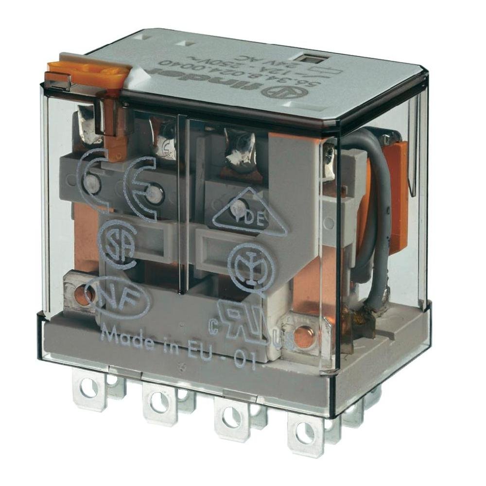 Finder Serie 56 – Relais Potenza 4 contatti Agni 230 VAC pulsante + Indicatore