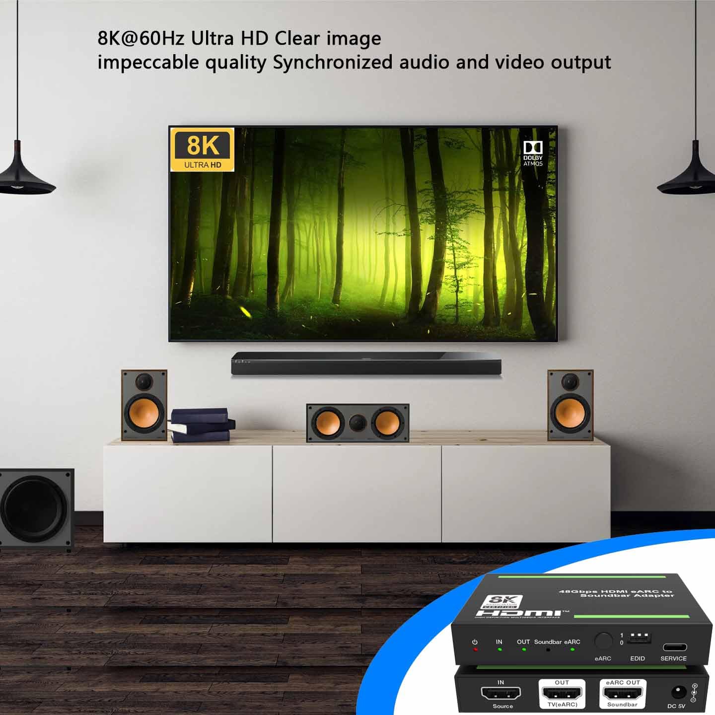 Amazon | BUNGPUNG 8K@60Hz HDMI ARC/eARC 音声分離器 オーディオ