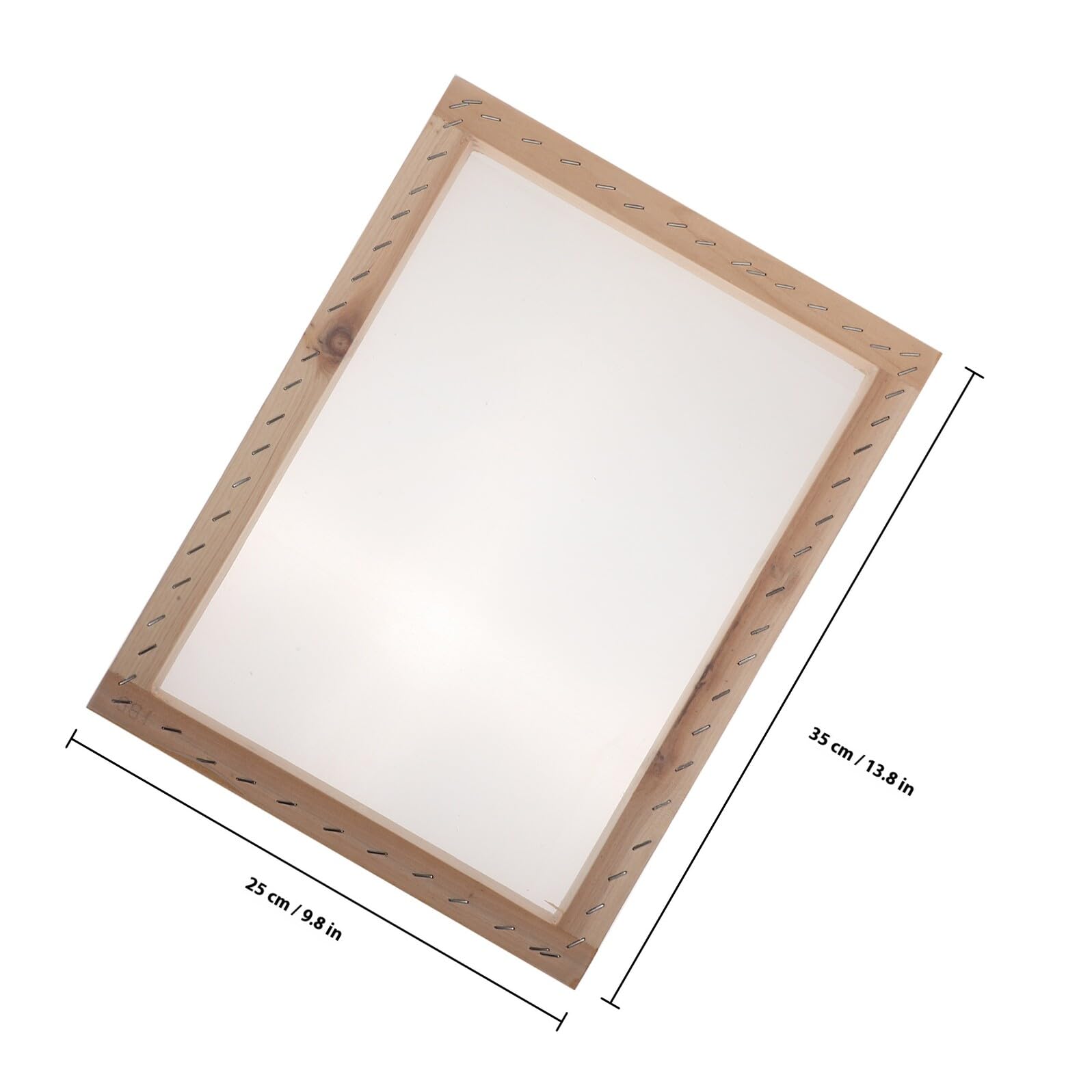 Healeved Telaio per Serigrafia in Legno 25X35 CM Rete Bianca Cornice per Schermo Fai da Te Riutilizzabile Adatto per Stampa su Tessuti Magliette e Banner Set Professionale per