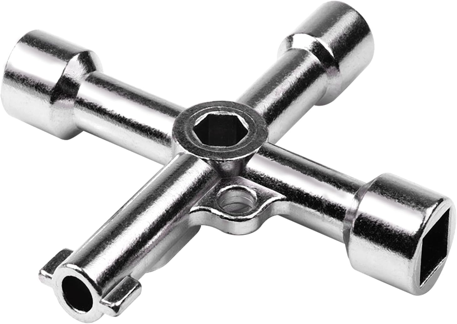 ATOPLEE 4 in 1 Alloy Triangle/square Universal Cross Triangle KEY for Train Electrical Elevator Cabinet Valve