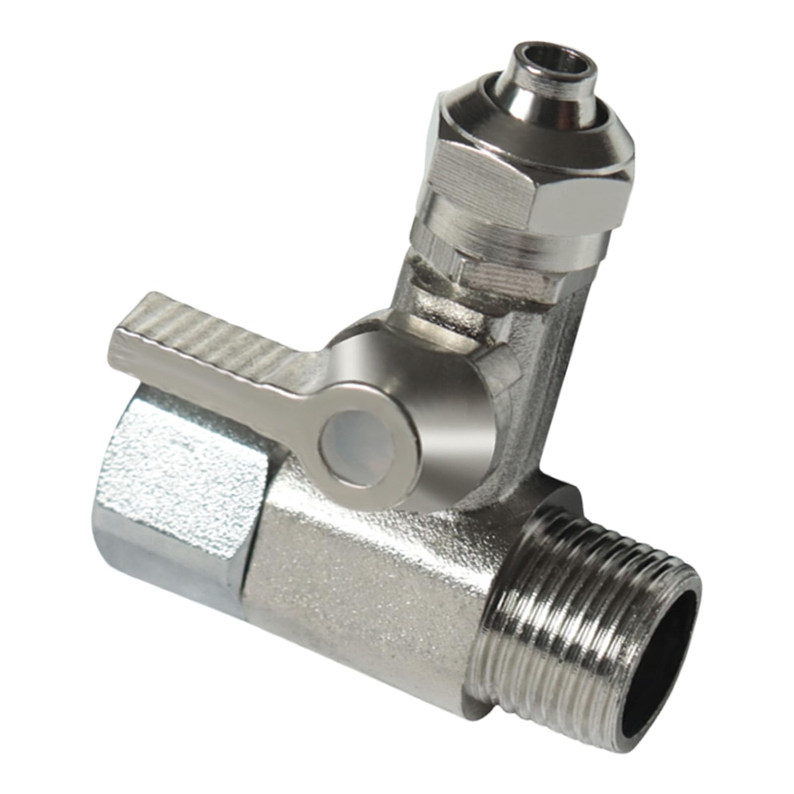 Multipurpose 1 / 4Inch Quick Connection Branch Adapter for Water and Ice Makers 3 / 8Inch Chrome Copper Fitting Plumbing T Fitting for Appliances