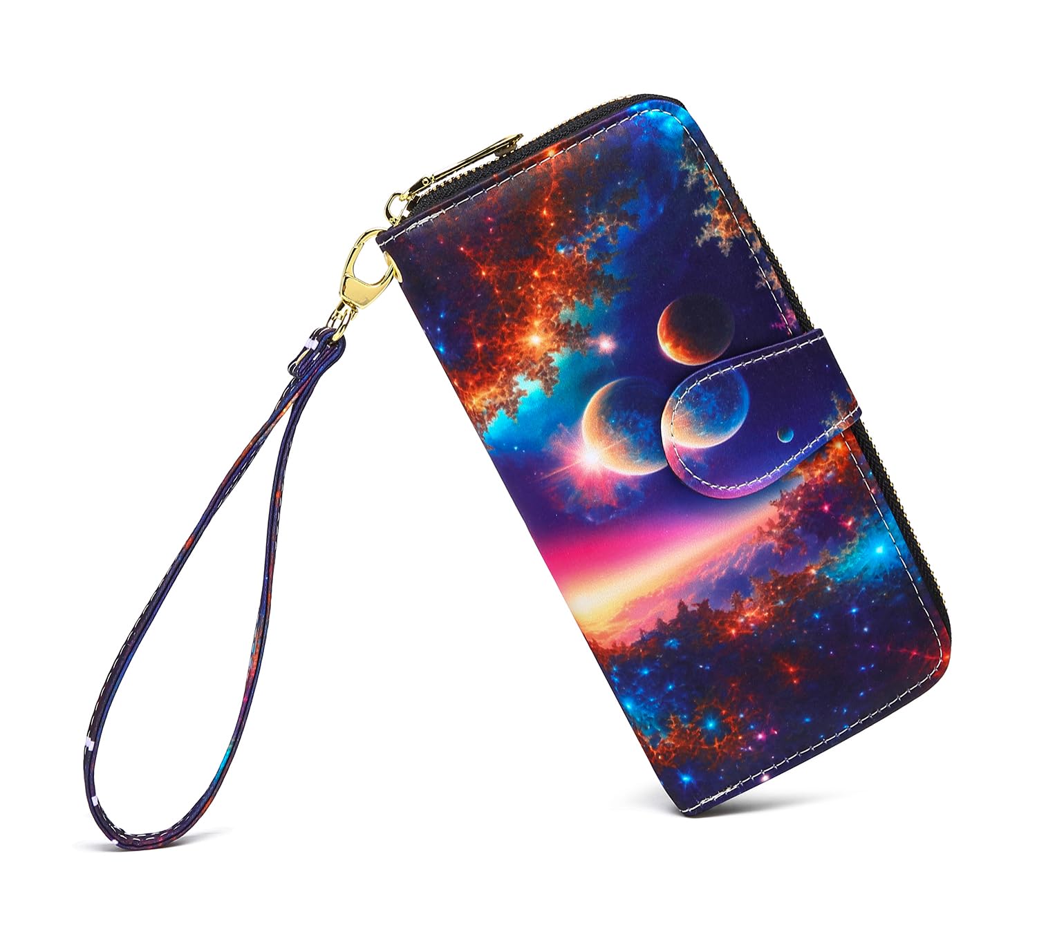 LOVESHE Women Wallet Card RFID For Womens Holder Blocking Credit Small Zipper Purse Pocket Bifold Slim Coin ID Ladies Wristlet Clutch Large Capacity