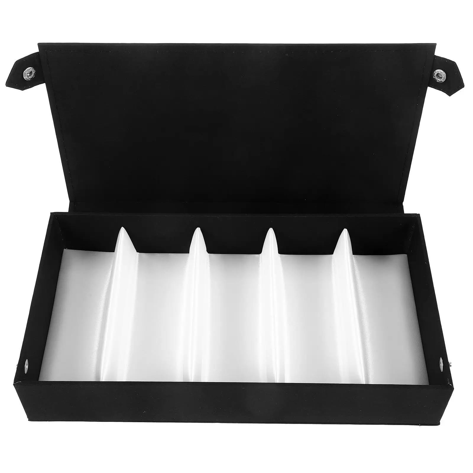 Plateau De Rangement Pour Lunettes De Soleil Plateau de rangement noir à cinq compartiments for lunettes soleil avec couvercle, élégant support for, bijoux, étui for, boîte présentation for