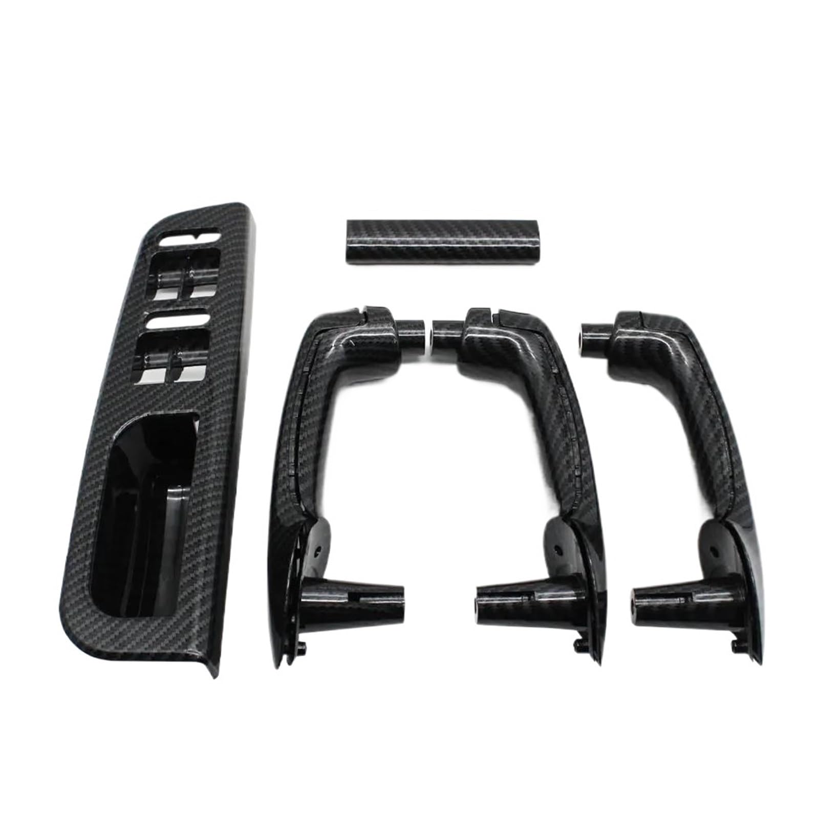 Hjtedhe Carbon Fiber Car Door Handle Inside Panel Trim For Jetta Mk4 1999-2004 Car Interior Door Handle(Carbon Fiber)