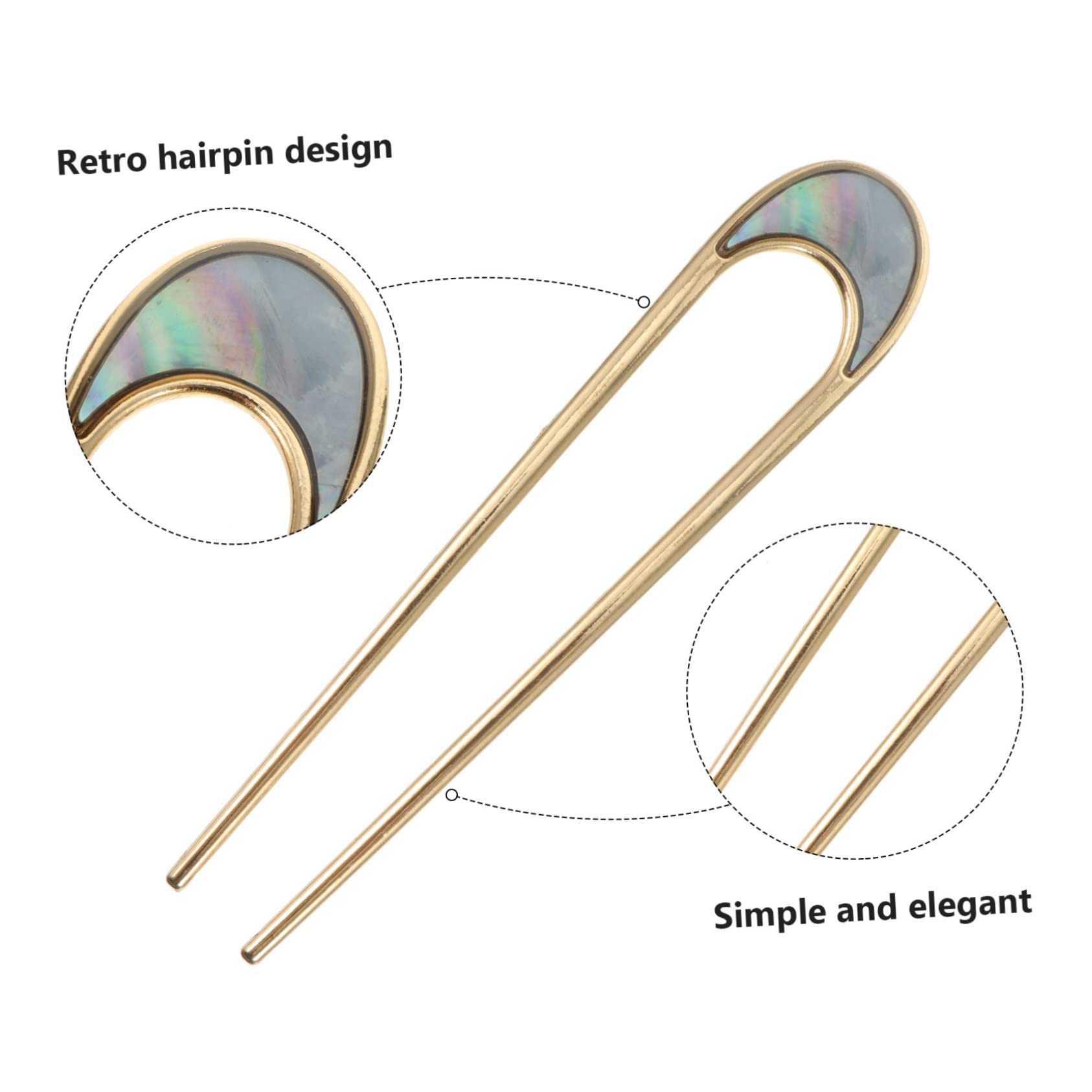 MAGICLULU Stk U-förmige Haarnadel Aus Metall Vintage Haarnadel Einfache Haarspangen Breite Haarspange Gel-nagel-kit Vintage-haarschmuck Haarspangen in U-form Legierung Kugelkopf Fräulein