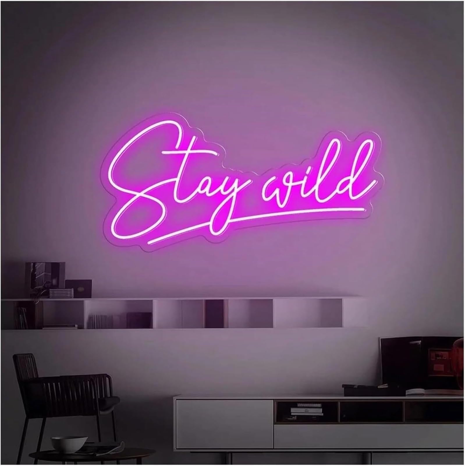 Zynther Neon lamp for neon Sign LED Light Dimmable for Powered for Home Bar Game Room Club Shop Wall Art Decor(Pink)