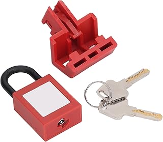 Circuit Breaker Lockout Double Pole Tagout Breaker Lock Device with Padlock Durable Portable for Electrical Switch Industrial Electric Power