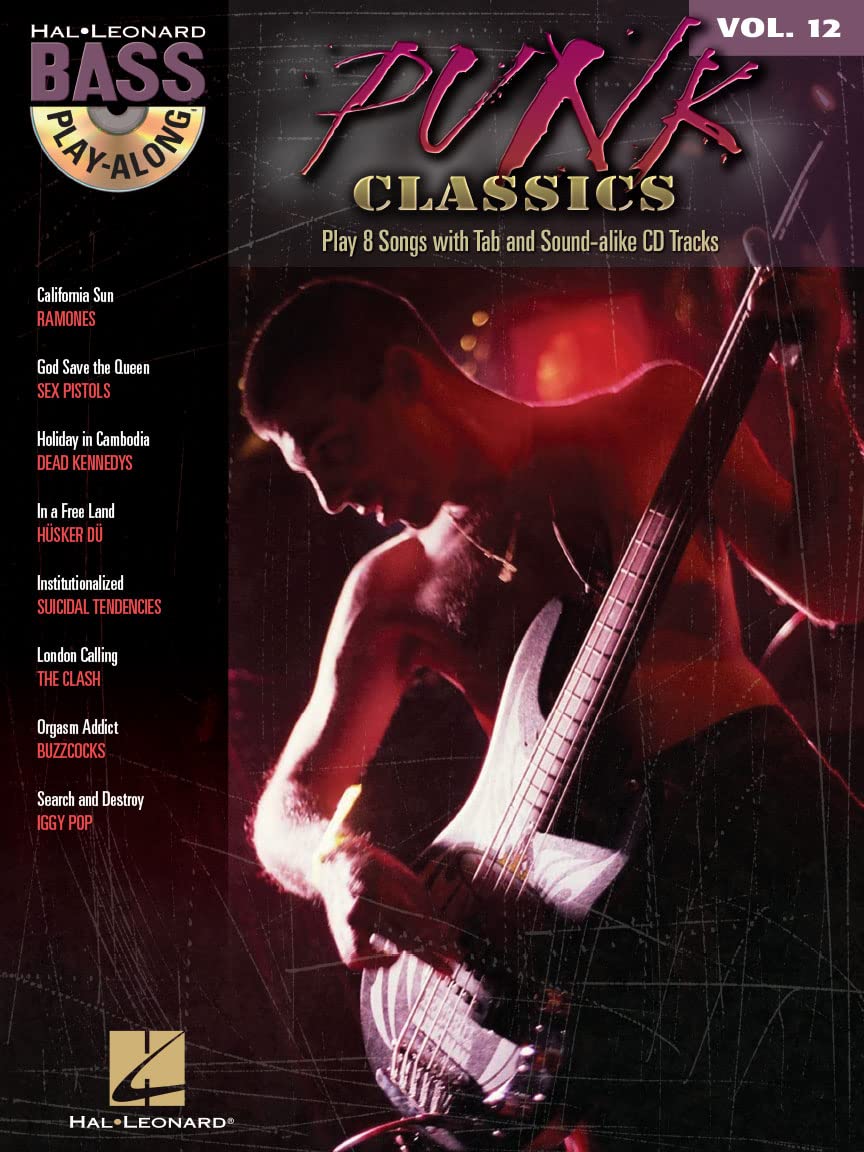 Punk Classics. Bass Guitar Solo. Includes CD: Bass Play-Along Volume 12 (Hal Leonard Bass Play-Along)