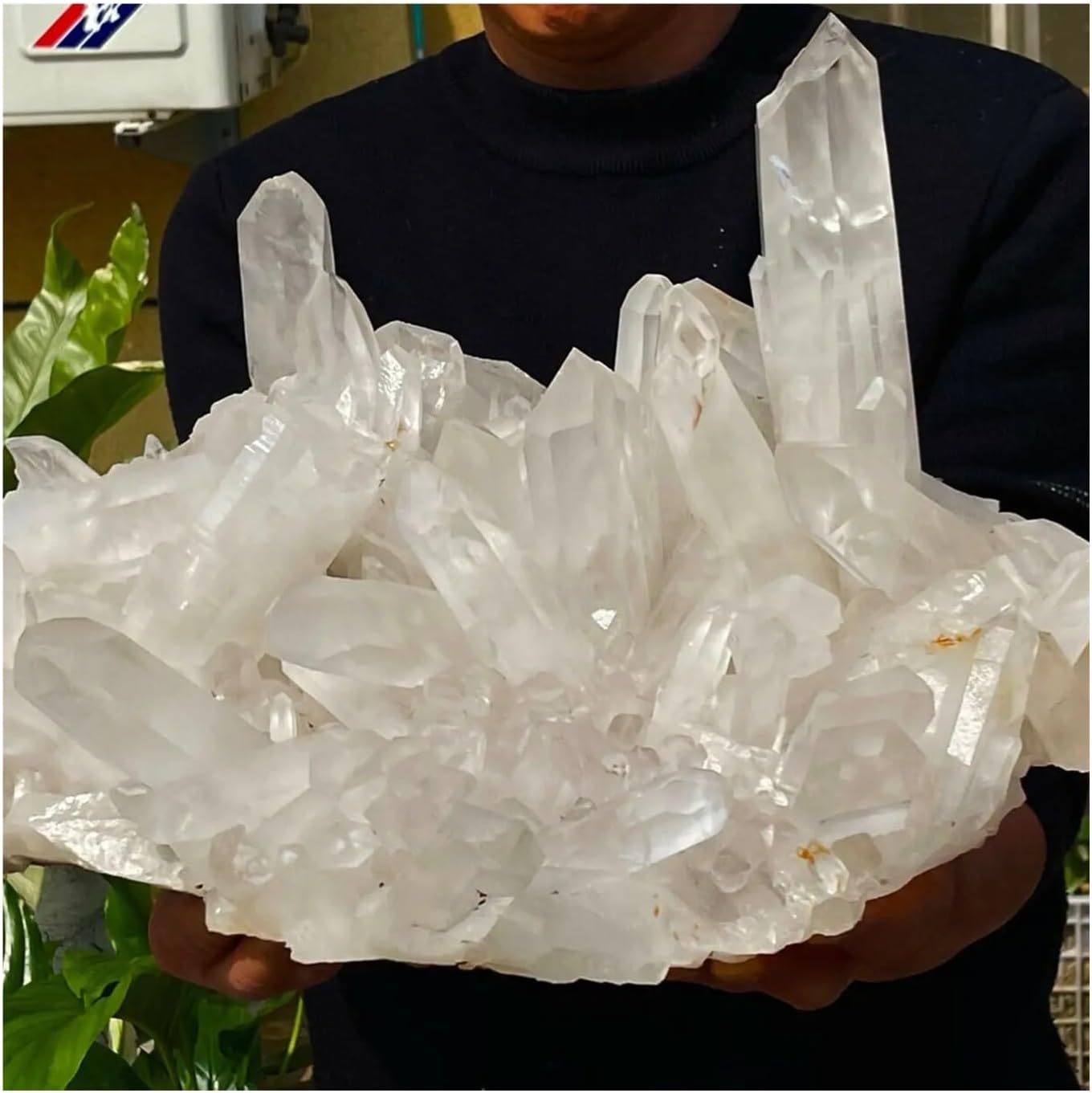 1pcs 400-450g White Crystal Cluster Quartz Home Office Decoration