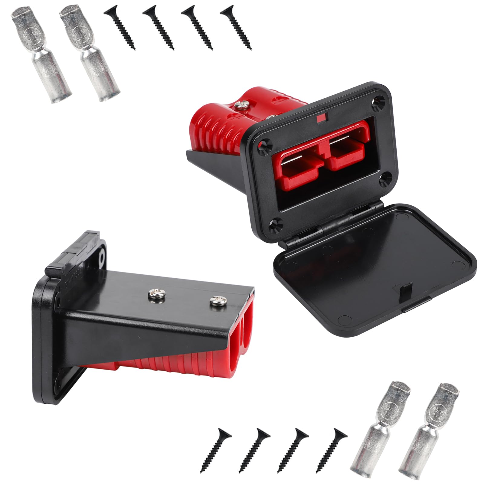 175A Connettore Batteria Rapida con Coperchio, Presa Disconnessione per Auto, Camping-Car, Barca, ATV, Camion, Trattore, Argano, Rimorchio, Gru - Kit Connettore Ad Alta Intensità