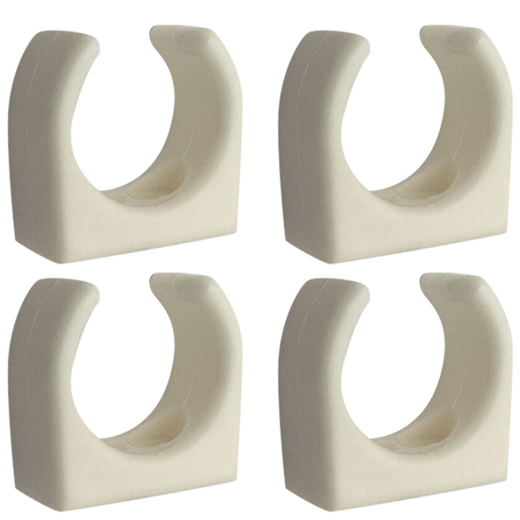2 Pinces à Crochet Marine Xbsduih - Nylon Blanc Pour Tube 1-1/4" - Bateau, Yacht, échelle